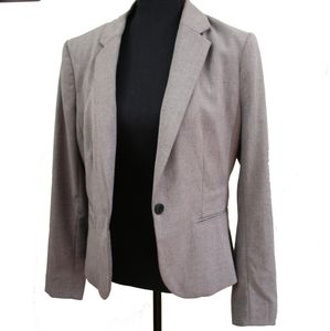 Grey Blazer with pink satin lining.